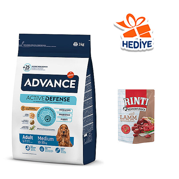 Advance Medium Tavuklu Yetişkin Köpek Maması 3 kg