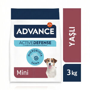 Advance Mini Senior Tavuklu ve Pirinçli Yaşlı Köpek Maması 3 kg