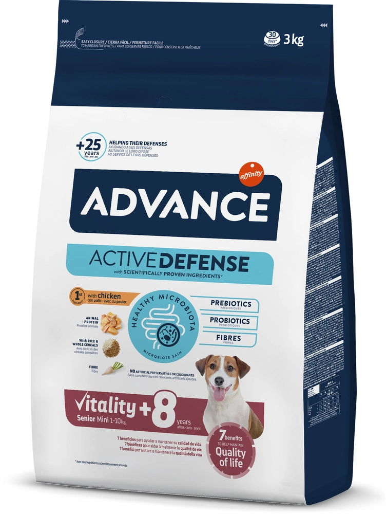 Advance Mini Senior Tavuklu ve Pirinçli Yaşlı Köpek Maması 3 kg - 1