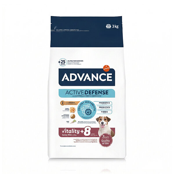 Advance Mini Senior Tavuklu ve Pirinçli Yaşlı Köpek Maması 3 kg - 5