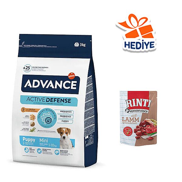 Advance Puppy Mini Tavuklu Küçük Yavru Köpek Maması 3 kg - 1