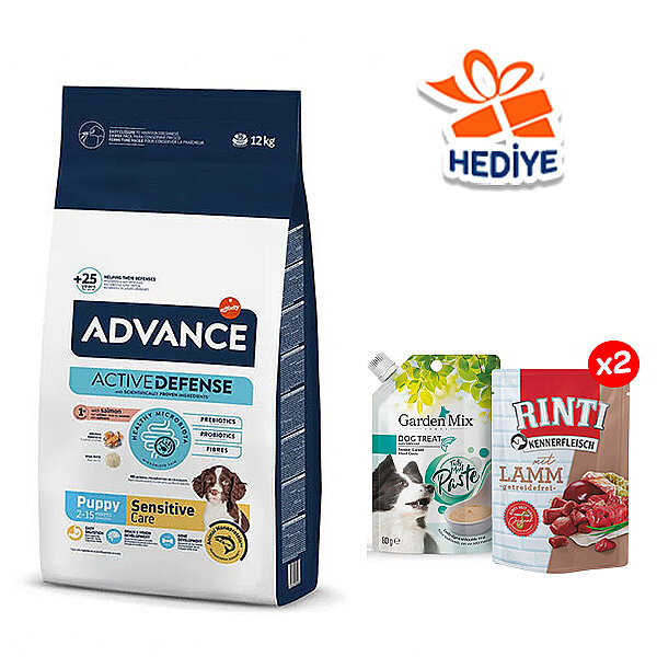 Advance Puppy Sensitive Somon Yavru Köpek Maması 12 kg - 1