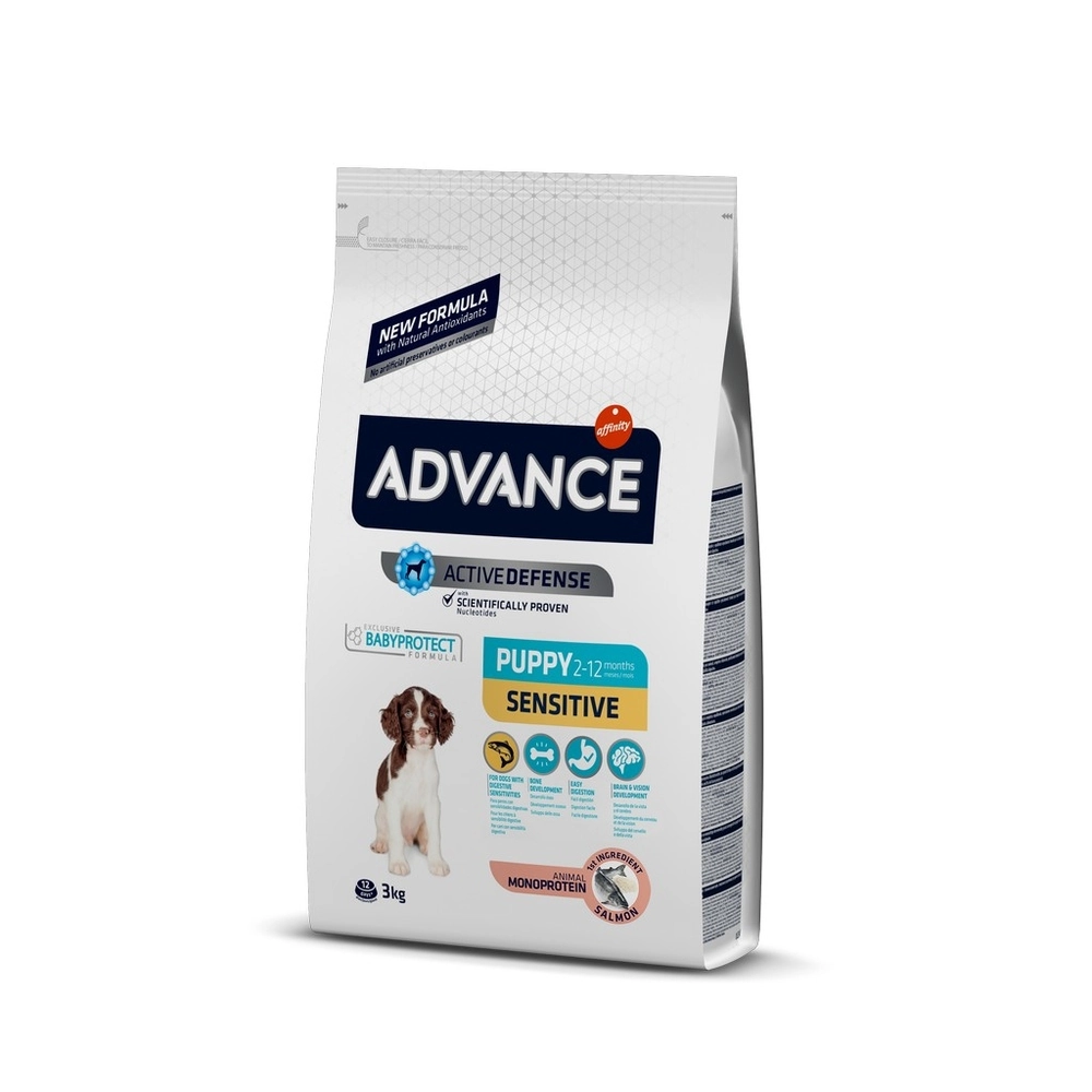 Advance Puppy Sensitive Somonlu Yavru Köpek Maması 3 kg - 1