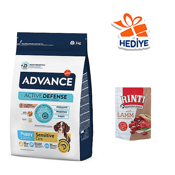Advance Puppy Sensitive Somonlu Yavru Köpek Maması 3 kg