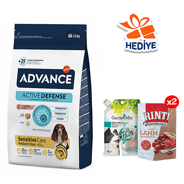 Advance Sensitive Care Somonlu Orta ve Büyük Irk Yetişkin Köpek Maması 12 kg - 1
