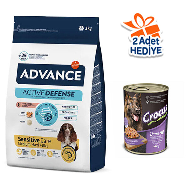 Advance Sensitive Care Somonlu Orta ve Büyük Irk Yetişkin Köpek Maması 3 kg - 1