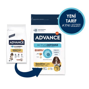 Advance Sensitive Care Somonlu Orta ve Büyük Irk Yetişkin Köpek Maması 3 kg - 4