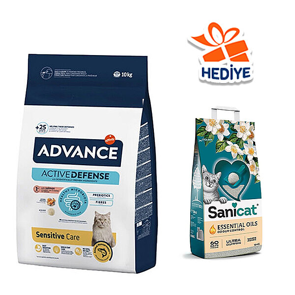 Advance Sensitive Somonlu Yetişkin Kedi Maması 10 kg - 1