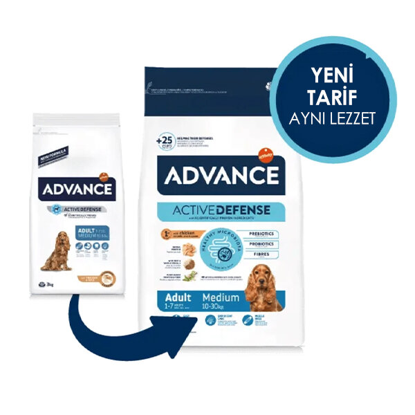 Advance Tavuklu Orta Irk Yetişkin Köpek Maması 14 kg - 4