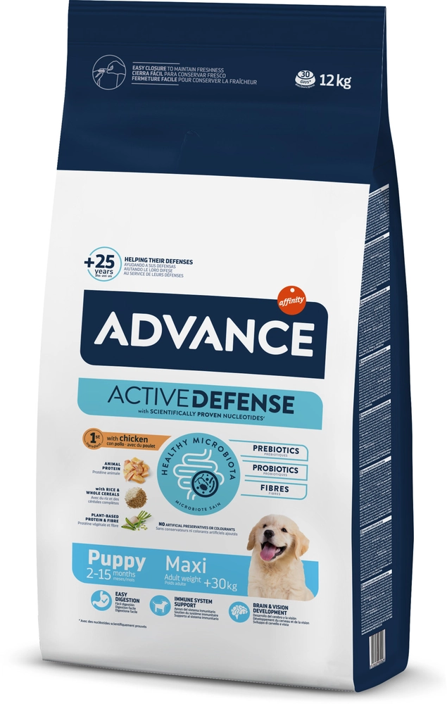 Advance Tavuklu ve Pirinçli Büyük Irk Yavru Köpek Maması 12 kg - 1