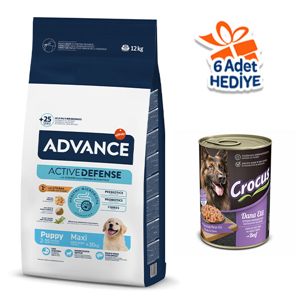 Advance Tavuklu ve Pirinçli Büyük Irk Yavru Köpek Maması 12 kg - 1