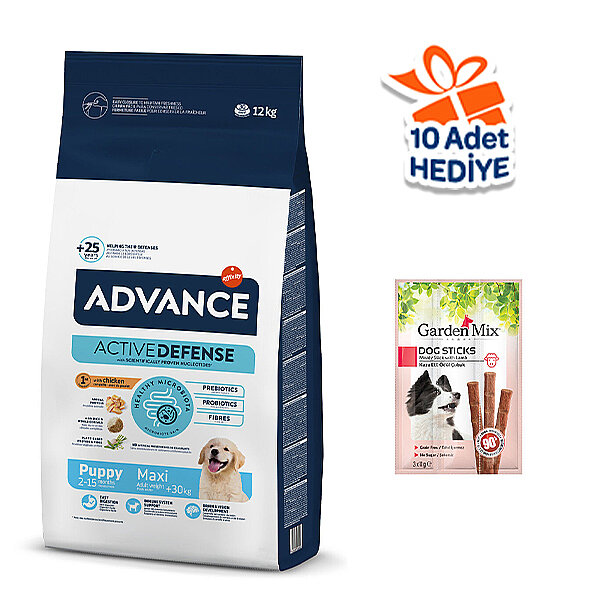 Advance Tavuklu ve Pirinçli Büyük Irk Yavru Köpek Maması 12 kg