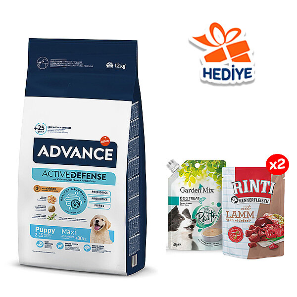 Advance Tavuklu ve Pirinçli Büyük Irk Yavru Köpek Maması 12 kg