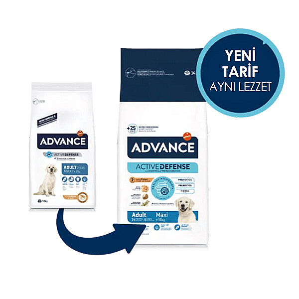 Advance Tavuklu ve Pirinçli Büyük Irk Yetişkin Köpek Maması 14 kg - 3
