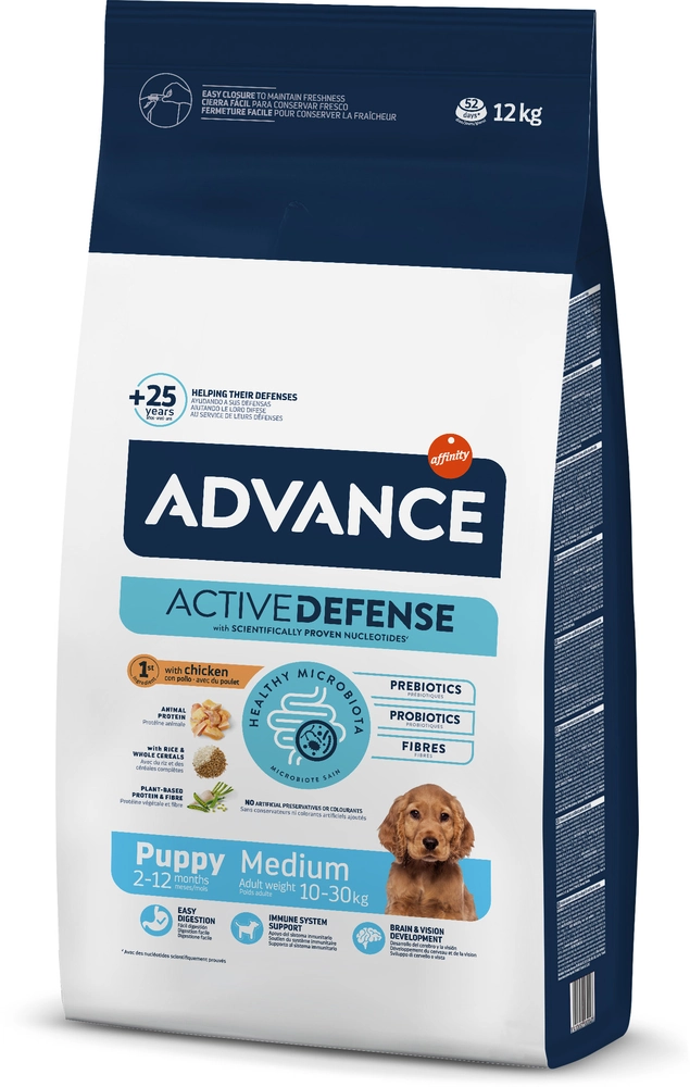 Advance Tavuklu ve Pirinçli Orta Irk Yavru Köpek Maması 12 kg - 1