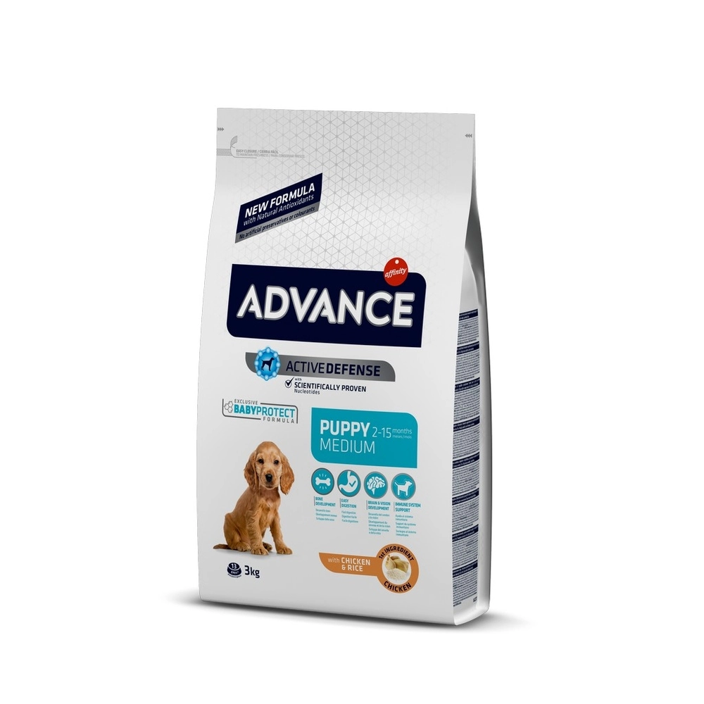 Advance Tavuklu ve Pirinçli Orta Irk Yavru Köpek Maması 3 kg - 1