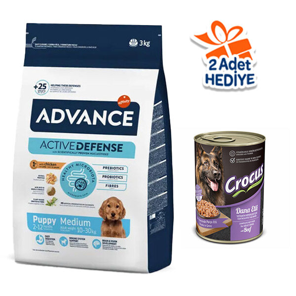 Advance Tavuklu ve Pirinçli Orta Irk Yavru Köpek Maması 3 kg - 1