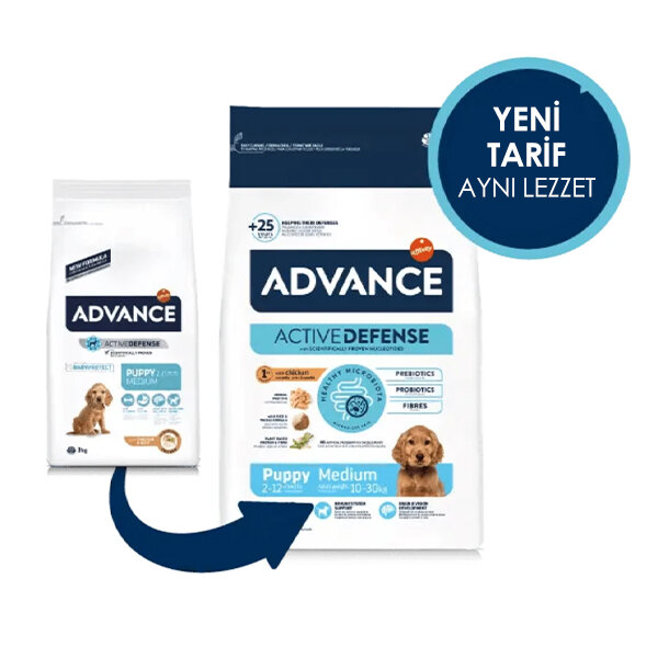 Advance Tavuklu ve Pirinçli Orta Irk Yavru Köpek Maması 3 kg - 4
