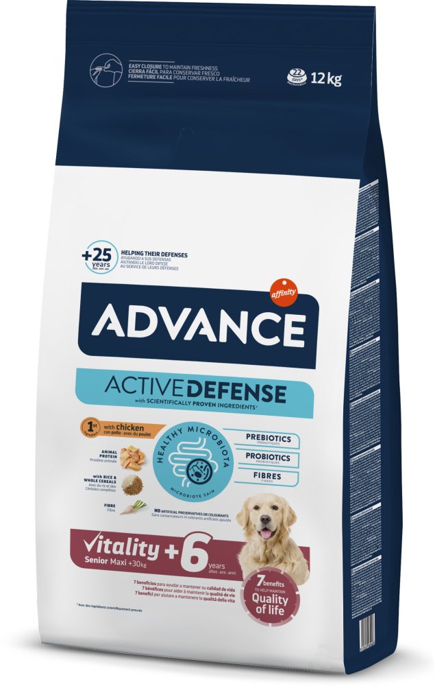 Advance Maxi Senior +6 Büyük Irk Yaşlı Köpek Maması 12 kg - 1