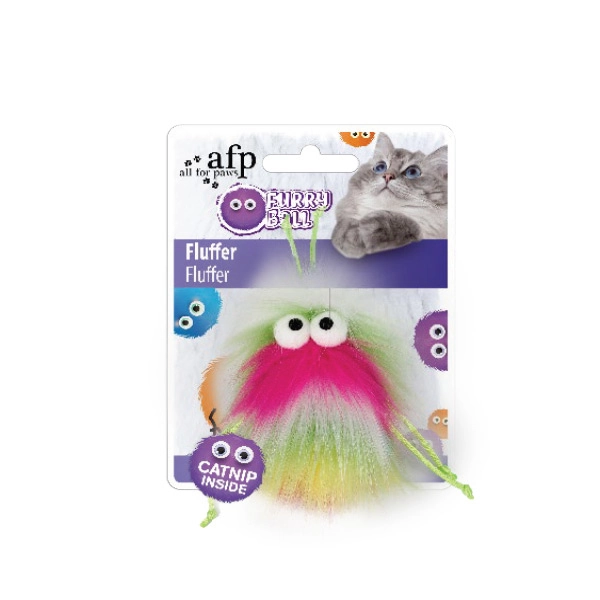 Afp Furry Ball - Tüylü Renkli Fare Oyuncak Pembe - 1