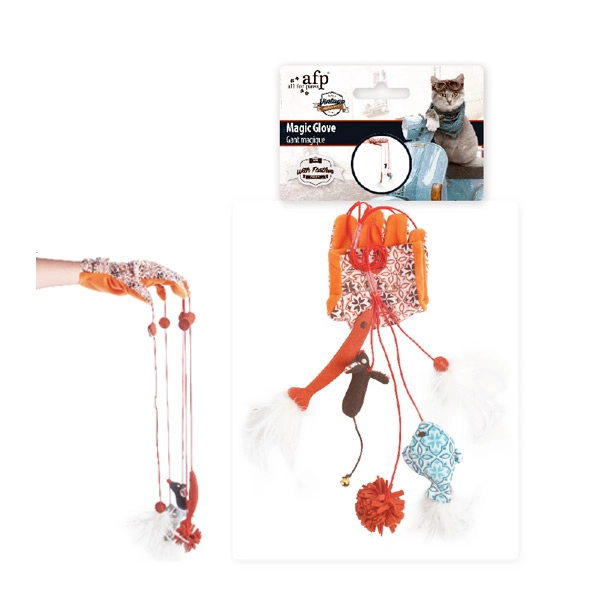 Afp Vintage Cat - Peluş Saçaklı Eldiven Oyuncak - 1