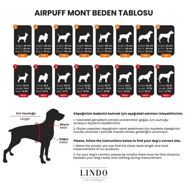 Air Puff Deep Köpek Montu Beden :8 - 4