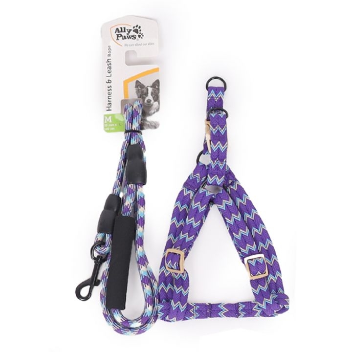 Ally Paws Köpek Göğüs ve Gezdirme Tasması (M) 10 mm x 120 cm