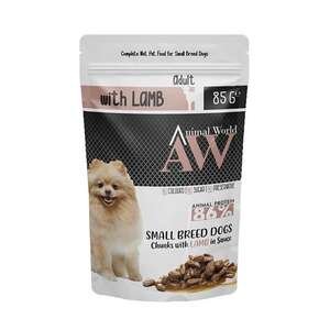 Animal World Kuzu Etli Küçük Irk Yetişkin Köpek Yaş Maması 85 Gr