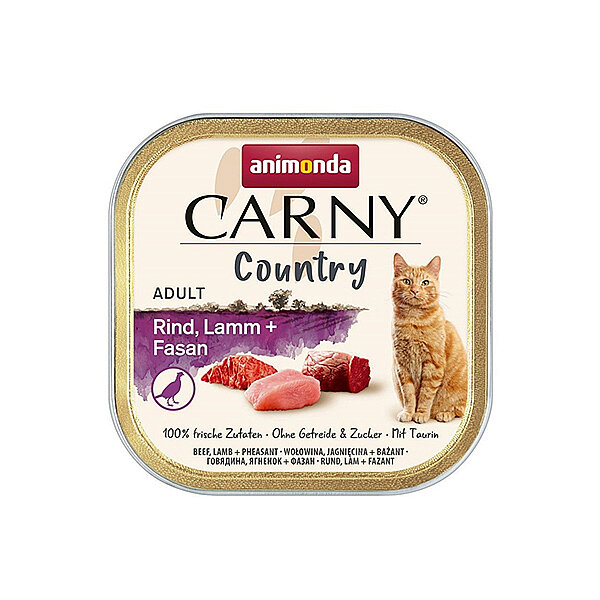Animonda Carny Country Sığırlı Kuzulu ve Sülünlü Yetişkin Kedi Konservesi 100g