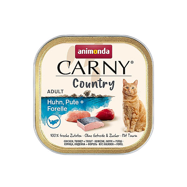 Animonda Carny Country Tavuklu Hindili ve Alabalıklı Yetişkin Kedi Konservesi 100g