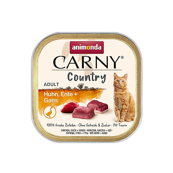 Animonda Carny Country Tavuklu Ördekli ve Kaz Etli Yetişkin Kedi Konservesi 100g