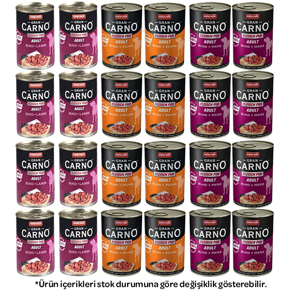 Animonda GranCarno Karışık Köpek Yaş Maması 400 Gr X 24 Adet - 1