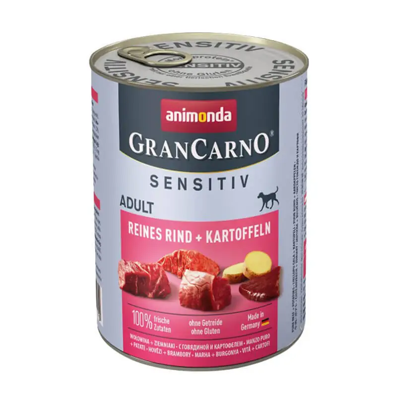 Animonda GranCarno Sensitive Pure Sığır Etli ve Patatesli Köpek Konservesi 400gr - 1