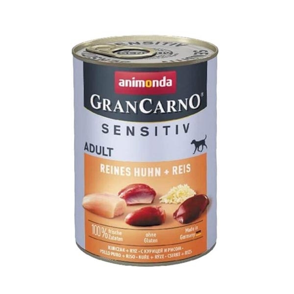 Animonda GranCarno Sensitive Pure Tavuk Etli ve Pirinçli Köpek Yaş Maması 400gr 5+1 - 1