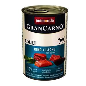 Animonda GranCarno Sığır Etli Ispanaklı ve Somonlu Köpek Yaş Maması 400 Gr