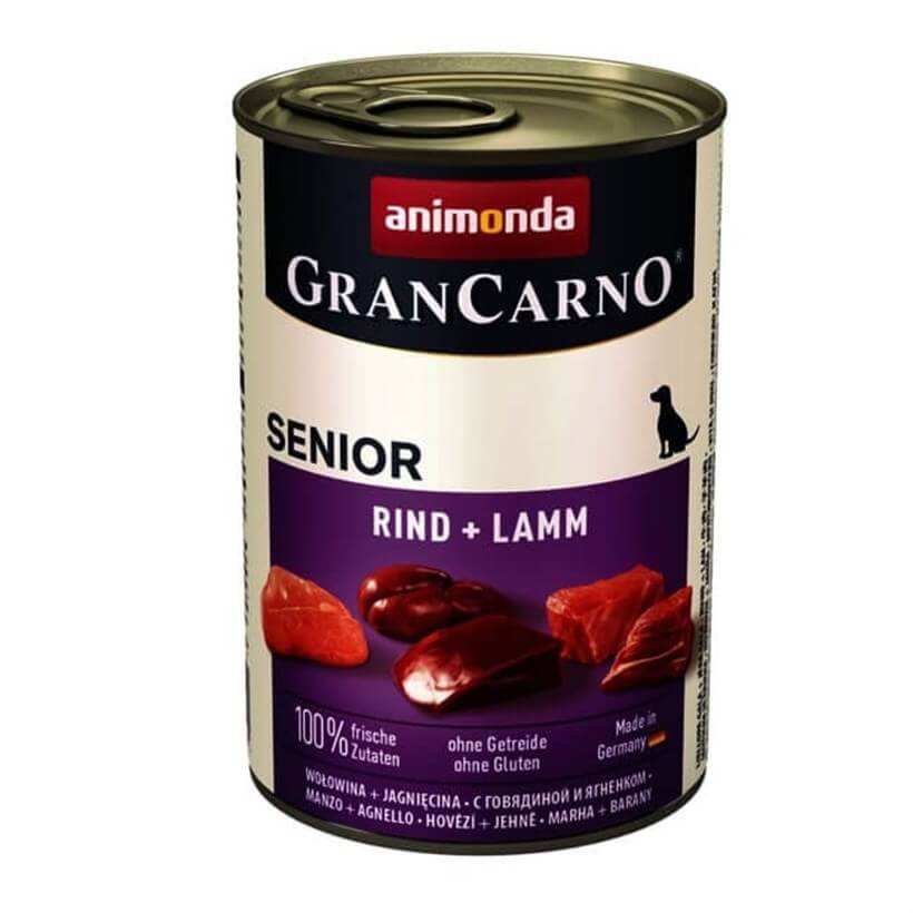Animonda GranCarno Sığır ve Kuzu Etli Yaşlı Köpek Yaş Maması 400 g - 1