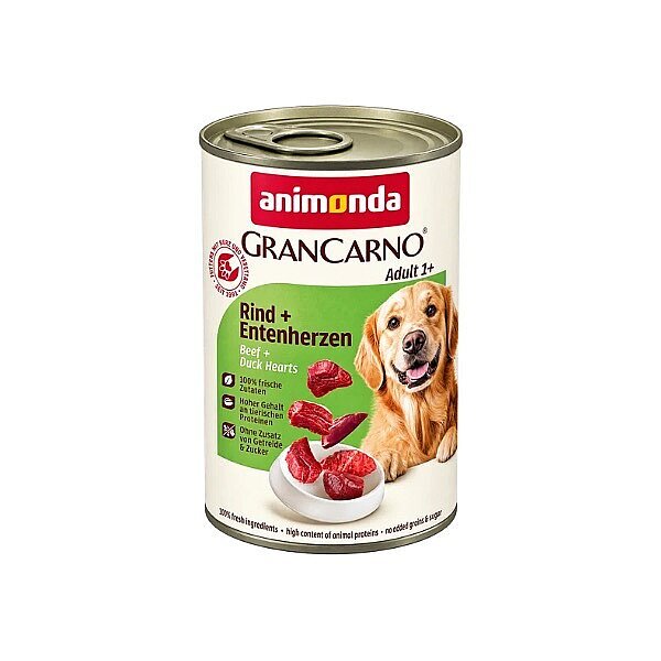 Animonda GranCarno Sığır ve Ördek Etli Yetişkin Köpek Yaş Maması 400 g