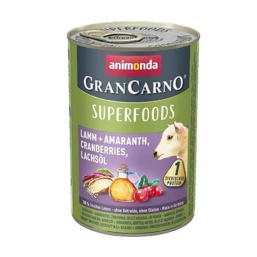 Animonda Gran Carno Superfoods Kuzu Amarant Kızılcık Köpek Konservesi 400 Gr 5+1 - 2
