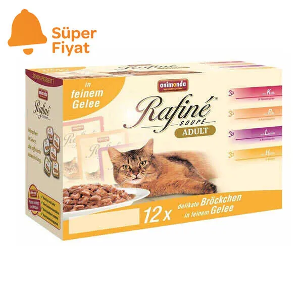 Animonda Rafine Jelly Karışık Yaş Kedi Mamaları 12x100 GR - 1