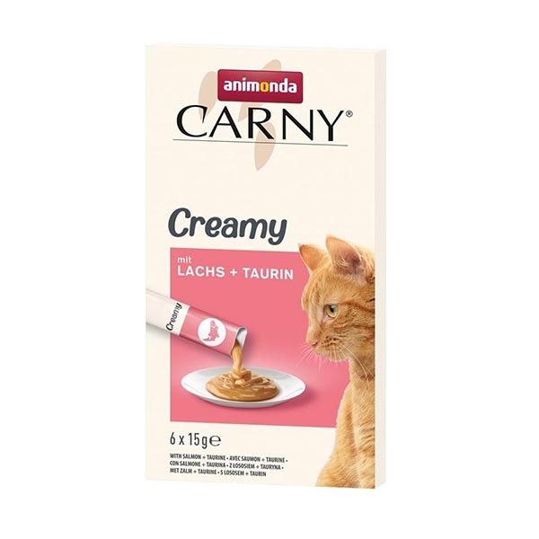 Animonda Snack Carny Somonlu ve Taurinli Sıvı Kedi Ödül Maması 15 g (6'lı) - 1