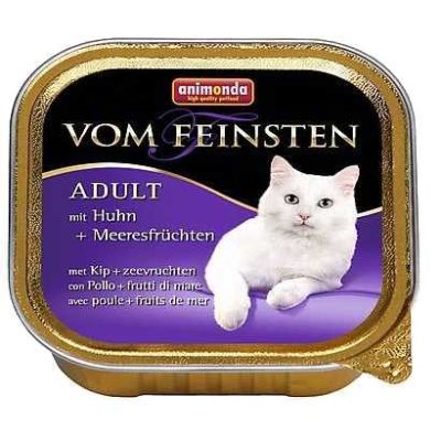 Animonda Vom Feinsten Tavuklu ve Deniz Mahsullü Yetişkin Kedi Yaş Maması 100 g - 1