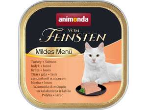 Animonda Vom Feinsten Mildes Menü Hindi ve Somonlu Kısırlaştırılmış Yetişkin Kedi Yaş Maması 100 g