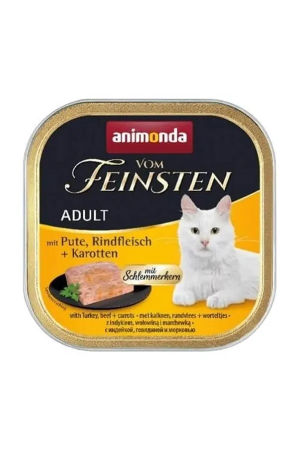 Animonda Vom Feinsten Hindi Sığır Havuçlu Kedi Konservesi 100gr - 1
