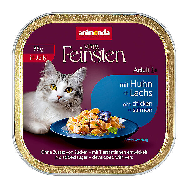 Animonda Vom Feinsten Jelly Somonlu ve Tavuklu Yetişkin Kedi Konservesi 85 gr