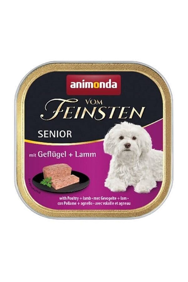 Animonda Vom Feinsten Kümes Hayvanlı ve Kuzu Etli Yaşlı Köpek Yaş Maması 150 g - 1