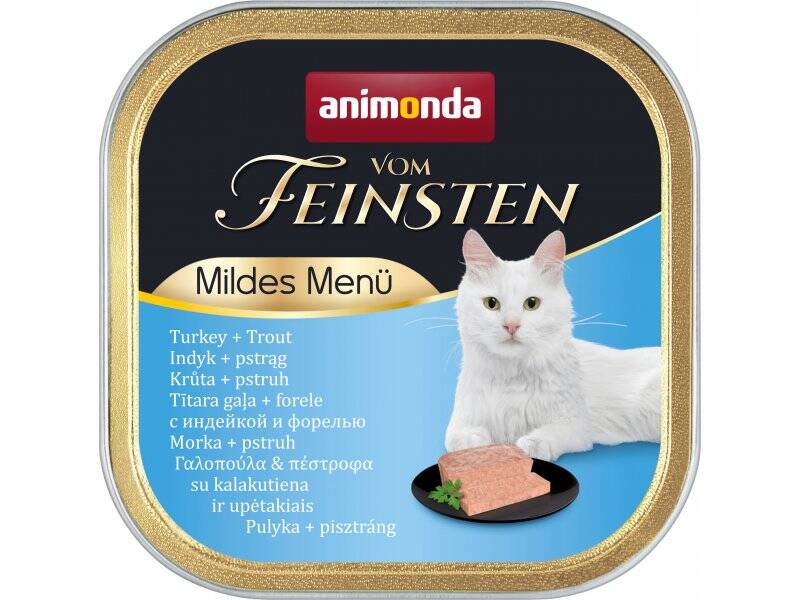 Animonda Vom Feinsten Hindi ve Alabalık Etli Yetişkin Kedi Yaş Maması 100 g - 1