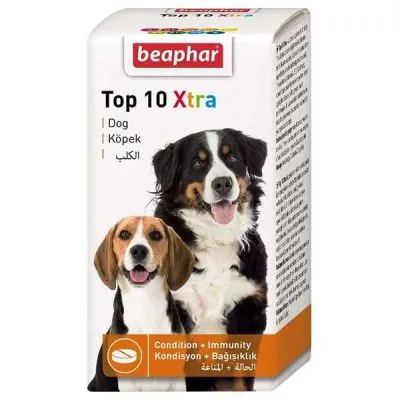 Beaphar Top 10 Xtra Vitamin ve Ek Besin Takviyesi 90 Tablet - 1