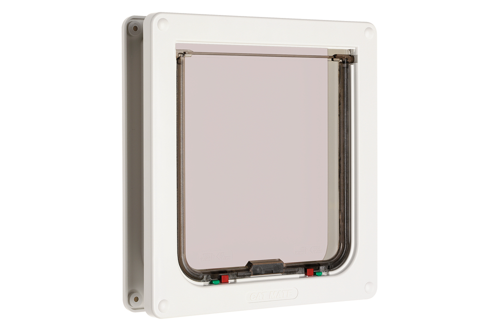 Beeztees CatMate Kedi Kapısı, Büyük, Çift Yönlü, 4 fonksiyonlu, Beyaz, 23,5x25,2cm - 2