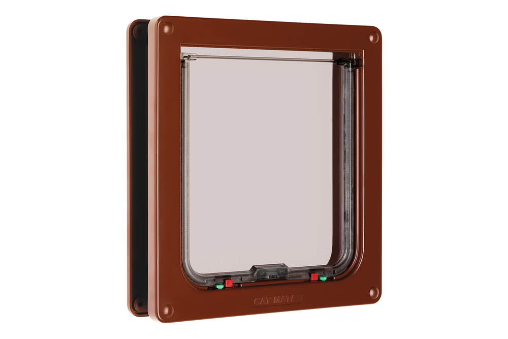 Beeztees CatMate Kedi Kapısı, Büyük, Çift Yönlü, 4 fonksiyonlu, Kahverengi, 23,5x25,2cm - 2