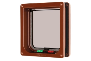 Beeztees CatMate Kedi Kapısı, Çift Yönlü, 2 fonksiyonlu, Kahverengi, 19,2x20cm